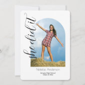 Modern Black Ze heeft het gedaan Arch Photo Aankondiging (Voorkant)