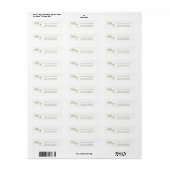Modern blad bruiloft envelop retouradres etiket (Full Sheet)