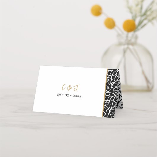 Modern blad patroon rand (Achterkant)