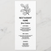 Modern blad, restaurant slanke lijn menu (Voorkant)