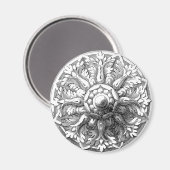  modern bladmedaillon magneet (Voorkant / Achterkant)