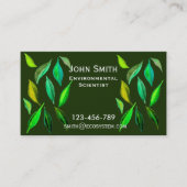 modern bladontwerp voor milieuwetenschappen visitekaartje (Voorkant)