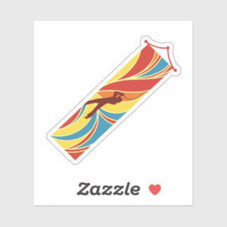 Modern bladwijzer vet mix van kleuren in vloeiende sticker