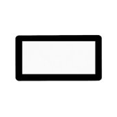 Modern blanco Sjabloon label met zwarte rand (Voorkant)