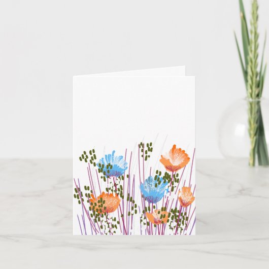 Modern Blank Botanical Note Card Stationery Bedankkaart (Voorkant)