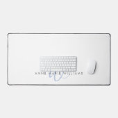 Modern Blau Schreef Monogram Bureaumat (Keyboard & Muis)