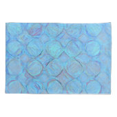 Modern blauw Abstract geometrisch patroon Kussensloop (Achterkant)