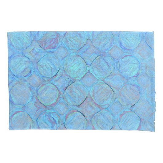 Modern blauw Abstract geometrisch patroon Kussensloop (Voorkant)