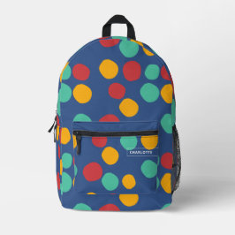 Modern blauw Abstract patroon Bedrukte Rugzak