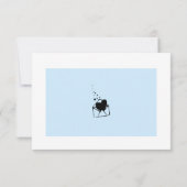 Modern blauw baby shower bedankkaart (Achterkant)