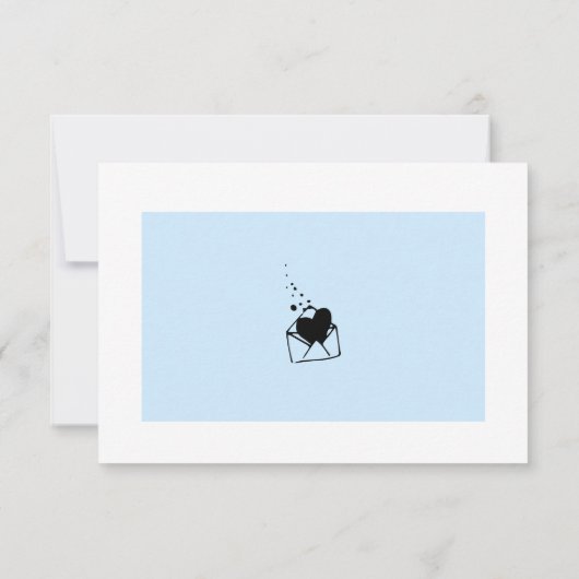 Modern blauw baby shower bedankkaart (Achterkant)