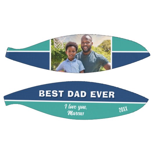 Modern Blauw Beste Pap Ooit Foto Vader Basketbal (Panelen)