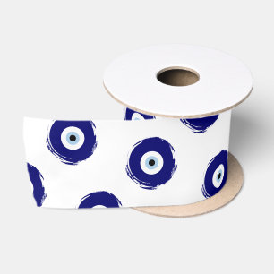 Modern Blauw Boze Oog Geluk & Bescherming Symbool Lint