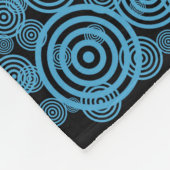 Modern blauw cirkelenpatroon fleece deken (Hoek)