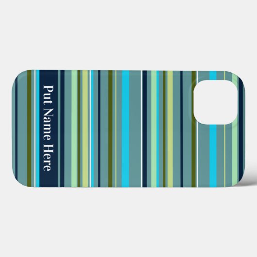 Modern Blauw Geel Groen Strepen Abstract Case-Mate iPhone Case (Achterkant (horizontaal))