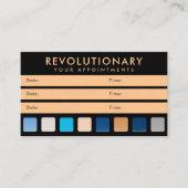 Modern Blauw Goud Oogschaduw Pallete Make-up Artis Afsprakenkaartje (Voorkant)