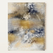 Modern Blauw Goud Schilderen Abstract Planner (Achterkant)