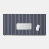 Modern blauw grijs gestreepte mousepad bureaumat (Keyboard & Muis)