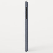 Modern blauw grijs linnen Case-Mate iPhone case (Achterkant/links)