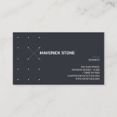 Modern Blauw Grijs Tech IT Design Donker Visitekaartje (Voorkant)