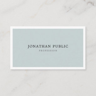 Modern Blauw Groen Minimalistisch Elegant Eenvoudi Visitekaartje