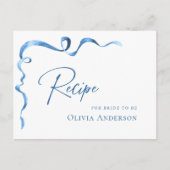 Modern blauw handgetekend boog Vrijgezellenfeest r Briefkaart (Voorkant)