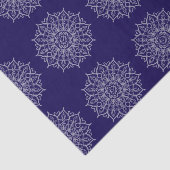 Modern Blauw Indigo Mandala Boho Decoupage Gift Tissuepapier (Detail)