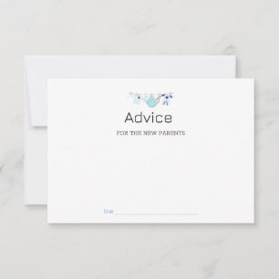 Modern blauw klaslijnadvies voor de nieuwe ouders advieskaart