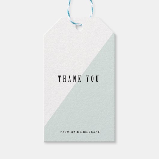 MODERN BLAUW KLEURBLOK BRUILOFT Cadeau Labels Cadeaulabel (Voorkant)