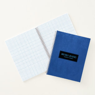 modern blauw kunstleder notitieboek