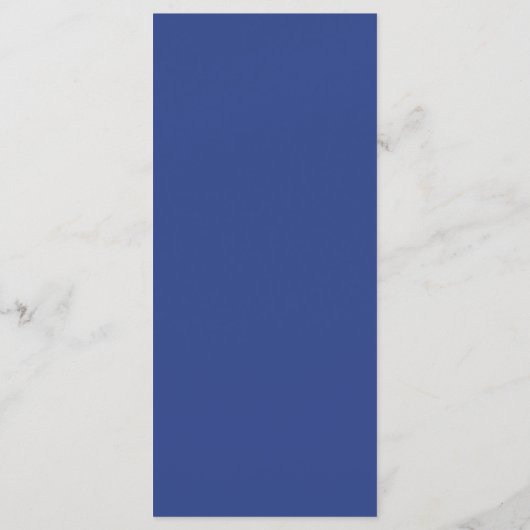 Modern blauw marmeren bruiloft platte menu (Achterkant)