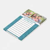 Modern blauw om lijst aan te passen post-it® notes (Schuin)