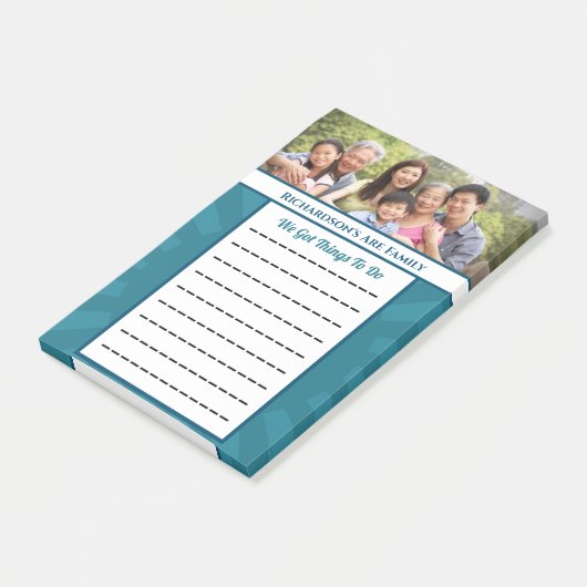 Modern blauw om lijst aan te passen post-it® notes (Schuin)