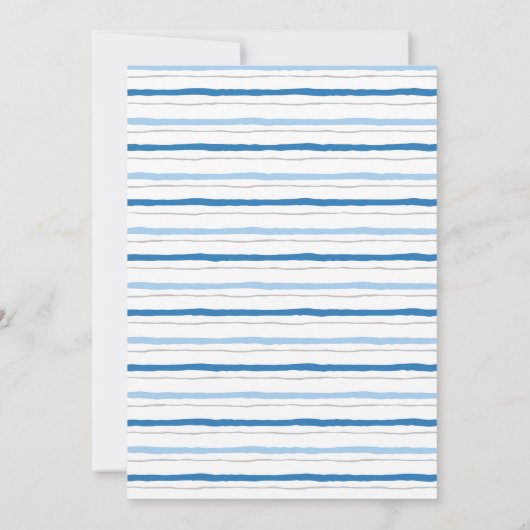 Modern blauw Rainbow boho chic baby shower Kaart (Achterkant)