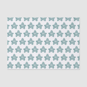 Modern Blauw Ster Schets Patroon Tissuepapier
