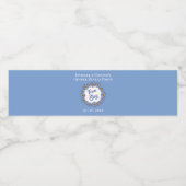 Modern Blauw Team Jongen Bloem Geslacht Onthullen  Waterfles Etiket (Enkel label)