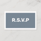 Modern Blauw vet RSVP QR Code Huwelijk Informatiekaartje (Achterkant)