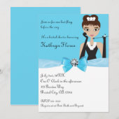 Modern blauw Vrijgezellenfeest witte boog & diaman Kaart (Voorkant / Achterkant)