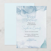 Modern blauw Waterverf Vrijgezellenfeest Kaart (Voorkant / Achterkant)