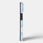 Modern blauw wit mandala Case-Mate iPhone case (Achterkant / Rechts)