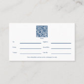 Modern Blauw Wit Small Business Gift Certificaat (Achterkant)