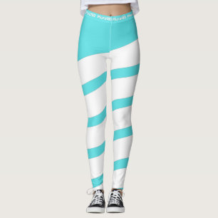 modern blauw wit werkstuk leggings