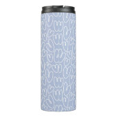 Modern Blauwe Hart Thermosbeker (Achterkant)