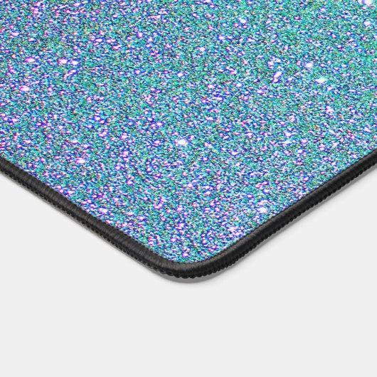 Modern Blauwgroen Blauw Glitter Ombre gepersonalis Bureaumat (Hoek)