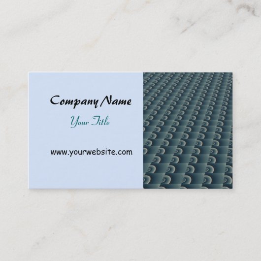 Modern Blauwgroen blauw ontwerp Visitekaartje (Voorkant)