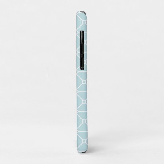 Modern Blauwgroen turquoise wit patroon Case-Mate iPhone Case (Achterkant/links)