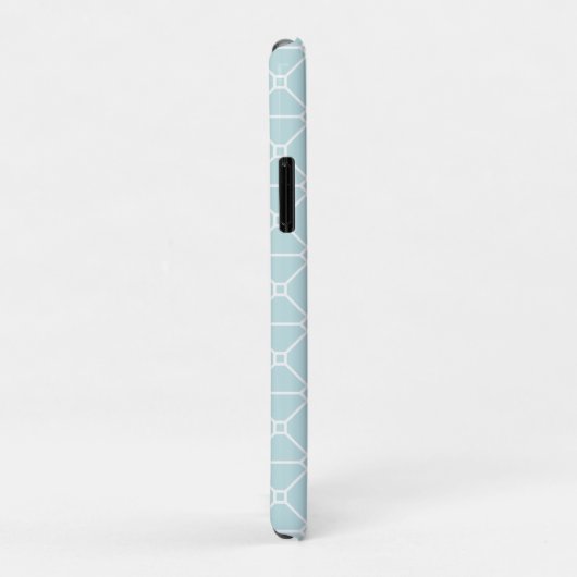 Modern Blauwgroen turquoise wit patroon Case-Mate iPhone Case (Achterkant/rechts)