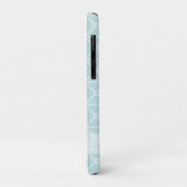 Modern Blauwgroen turquoise wit patroon gepersonal Case-Mate iPhone Case (Achterkant/links)