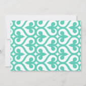 Modern Blauwgroen uitnodiging voor weddenschappen (Achterkant)