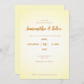 Modern Bleek Gele Weddenschap Kaart (Voorkant / Achterkant)